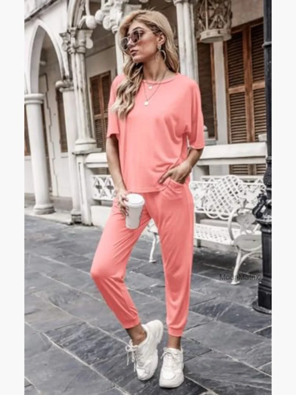 Two Piece Lounge Set Matching Jogger Outfit Travel